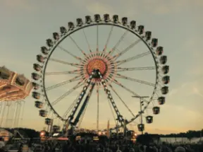 Dirndls and Lederhosen, Ferris Wheel, City of Munich,